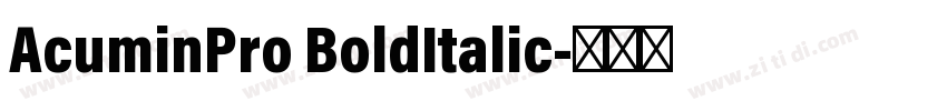 AcuminPro BoldItalic字体转换